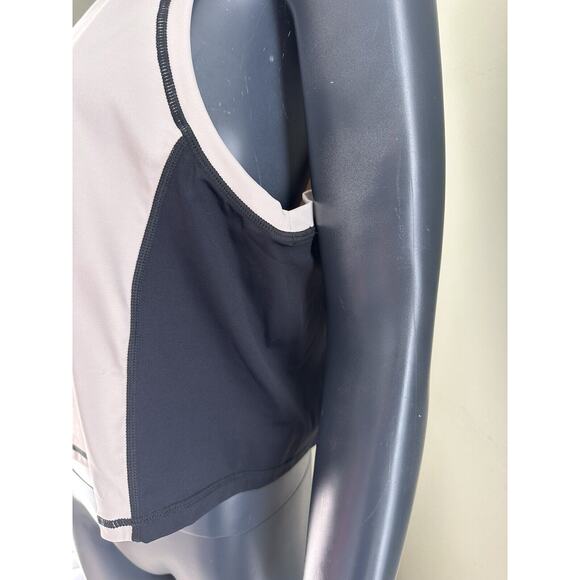 Fabletics Size 1X Giana Mock Neck Tank, White/Grey, Fitted, New $64.95 - Picture 6 of 12